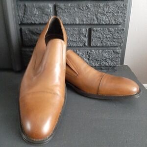 Aston Grey Brown Leather Slip on